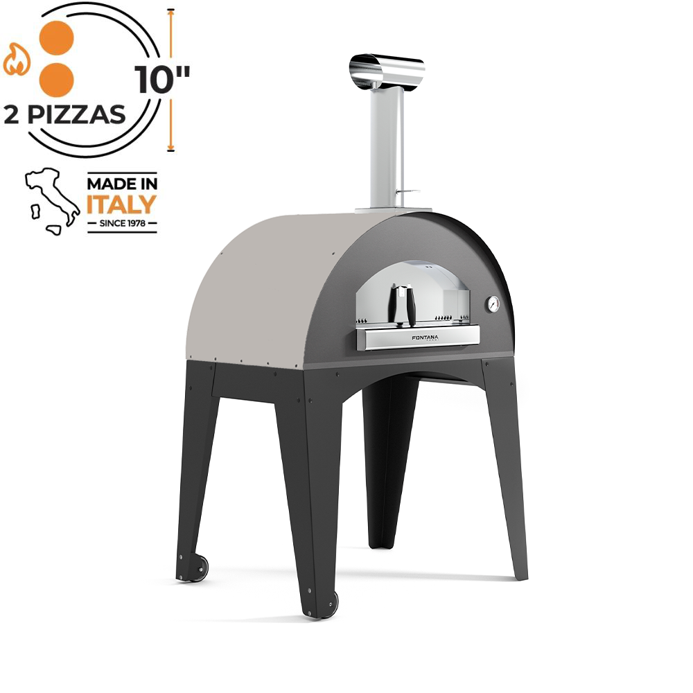 Fontana Lorenzo 70×50cm Wood-Fired Pizza Oven with Trolley