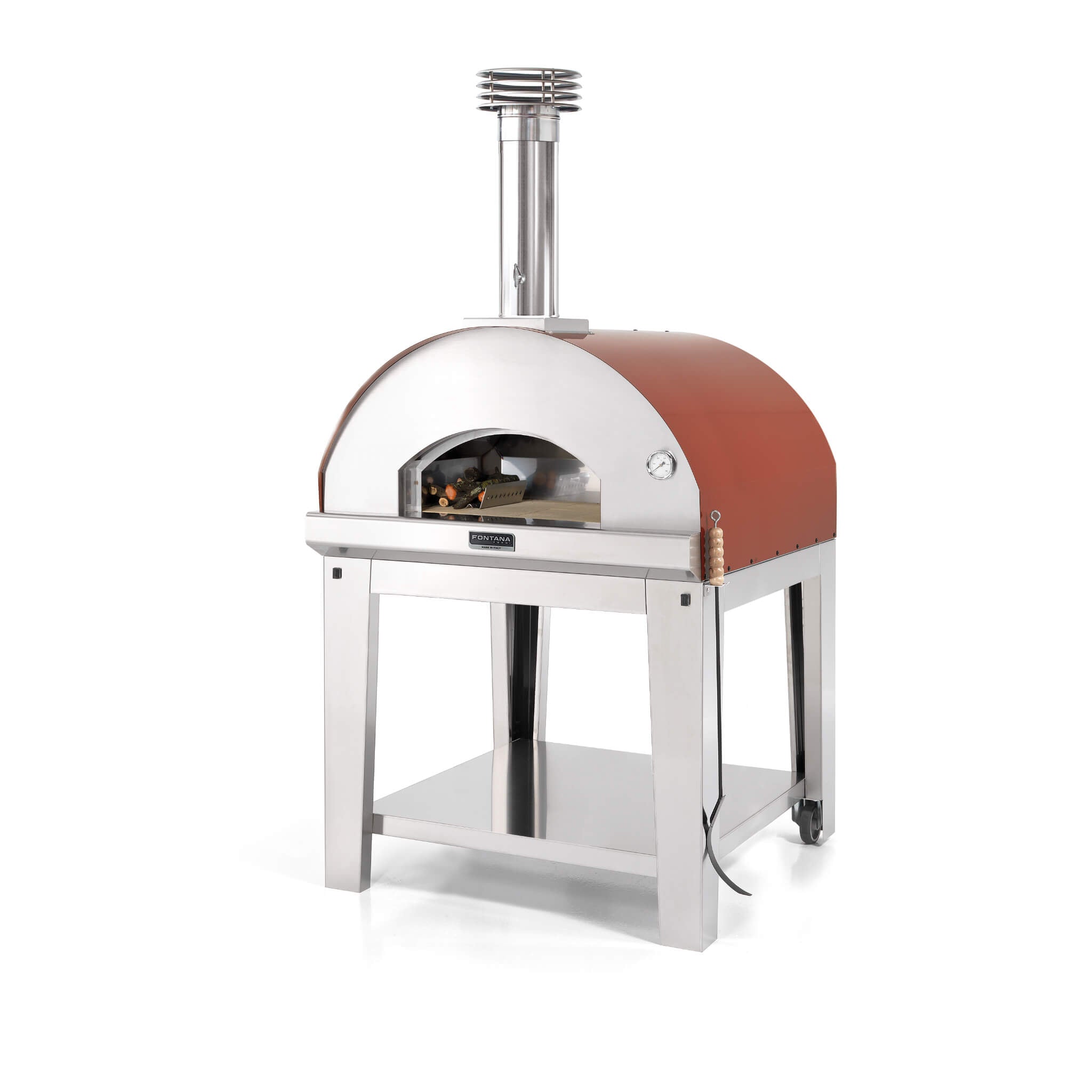 Fontana Forni Marinara Wood-Fired Pizza Oven with Trolley