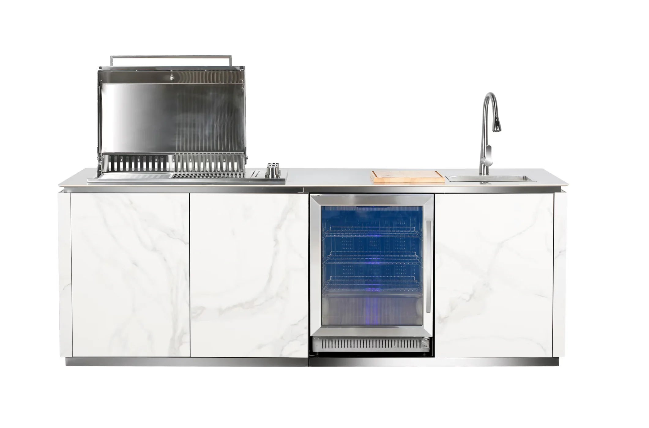 Buschbeck Derby Outdoor Kitchen Island 2.6M - Marble White