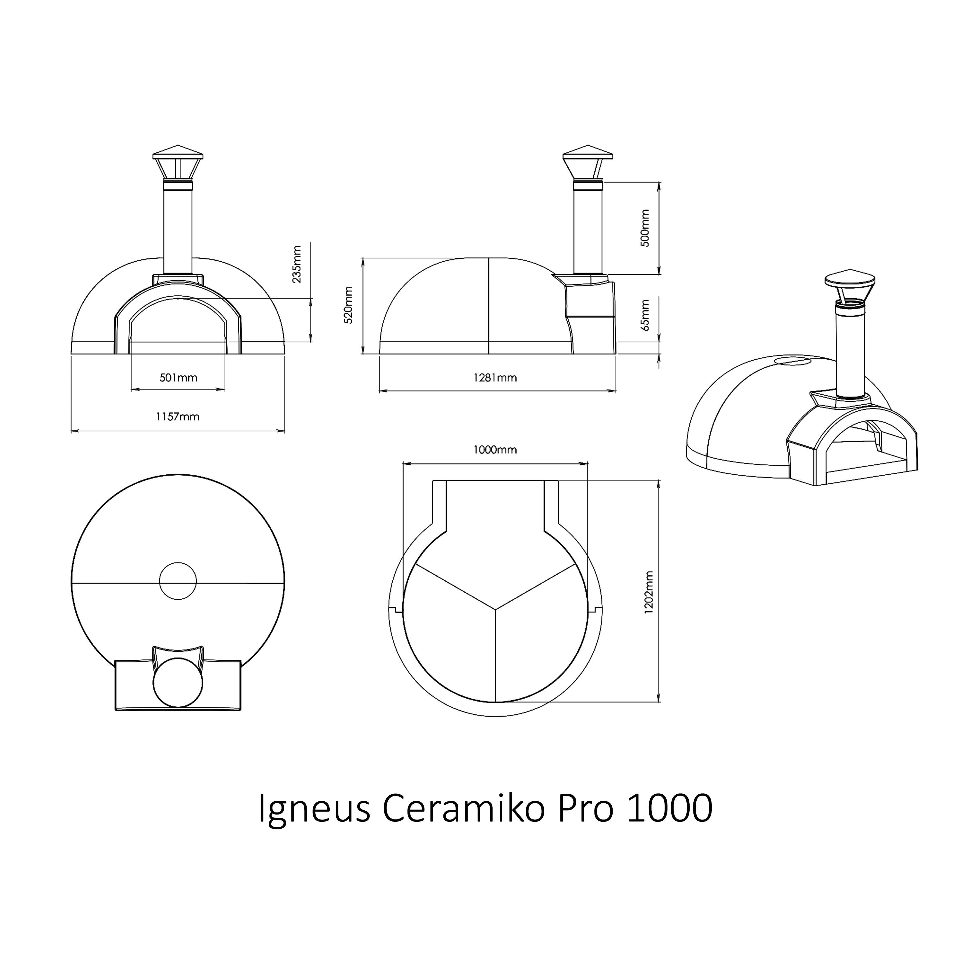 Igneus Ceramiko Pro 1000 Wood-Fired Pizza Oven