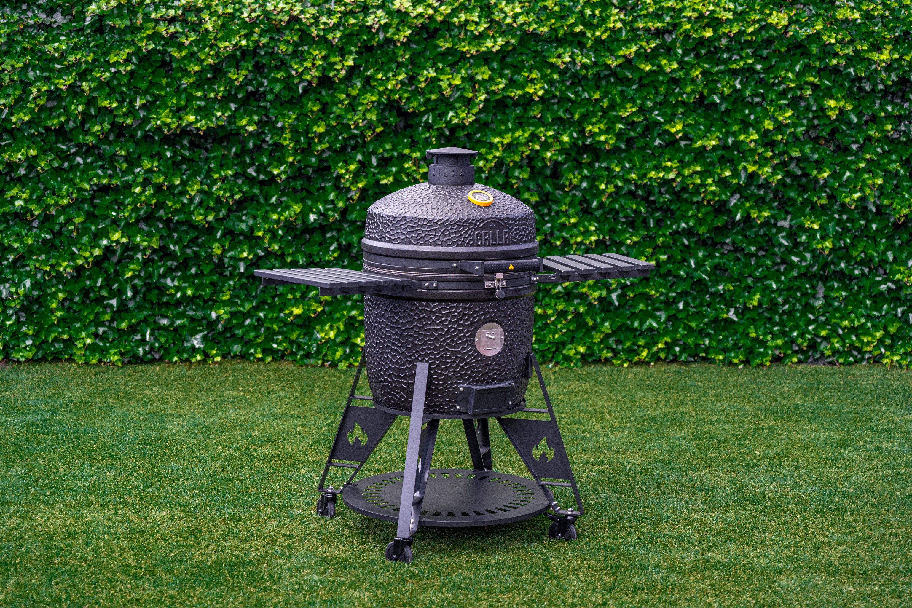 GRLLR Ember Pro 23 Inch Kamado BBQ - Matte Black including Trolley