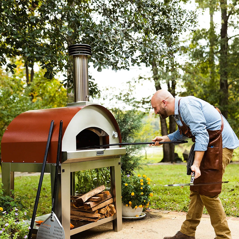 Fontana Forni Mangiafuoco Wood-Fired Pizza Oven with Trolley