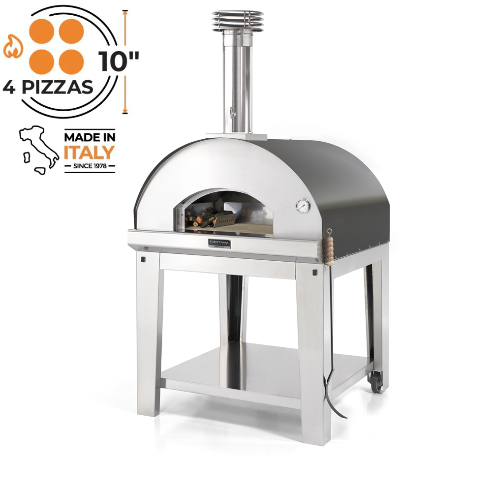 Fontana Marinara Wood-Fired Pizza Oven with Trolley