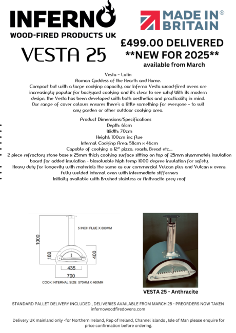 Inferno Vesta 25 Wood-Fired Pizza Oven